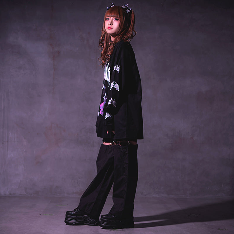 long-sleeved T-shirt/クビチョンパッテ熊。